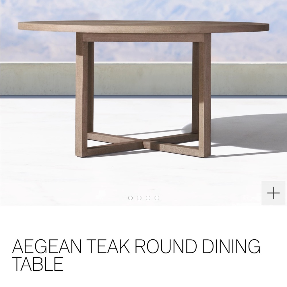 Restoration hardware Aegean outdoor dinning table cover grey -NWT